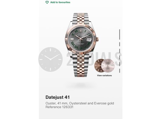 Rolex datejust 41 Wimbledon