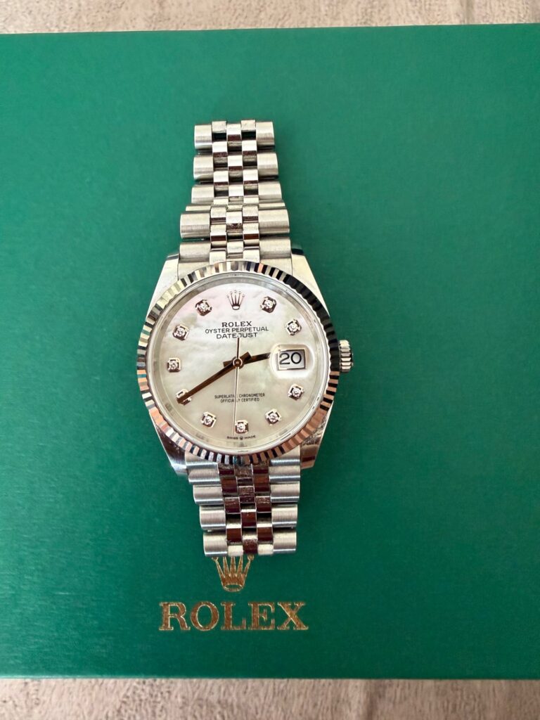 Rolex Datejust 36 mm ref:126234 Beyaz Sedef Pırlanta Kadran Full Set (2026) Lüks Saat İlanı - Görsel 2