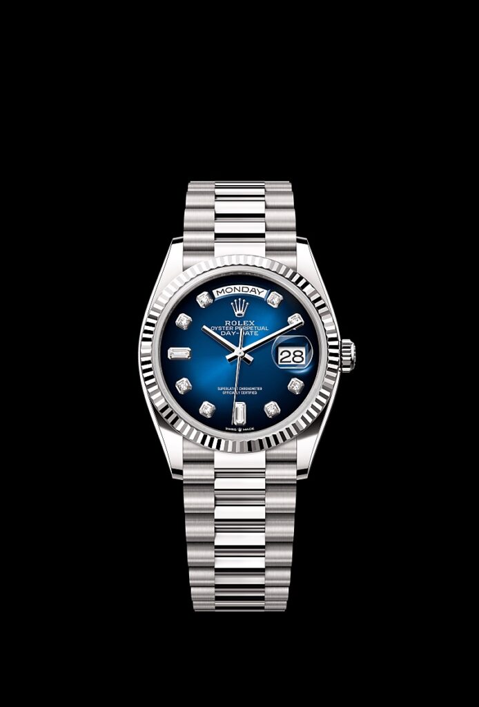 Rolex daydate 36mm blue ombre dial 128239 (2024) Lüks Saat İlanı - Görsel 2