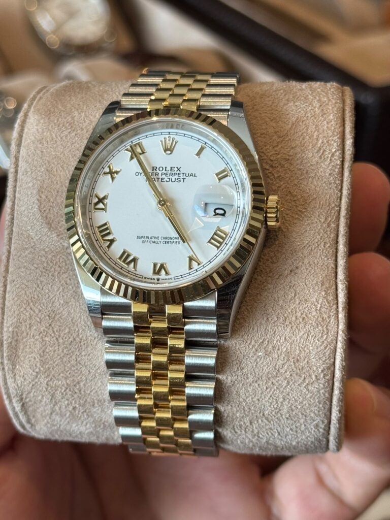 Rolex datejust white steel&gold 126233 (2021) Lüks Saat İlanı - Görsel 3